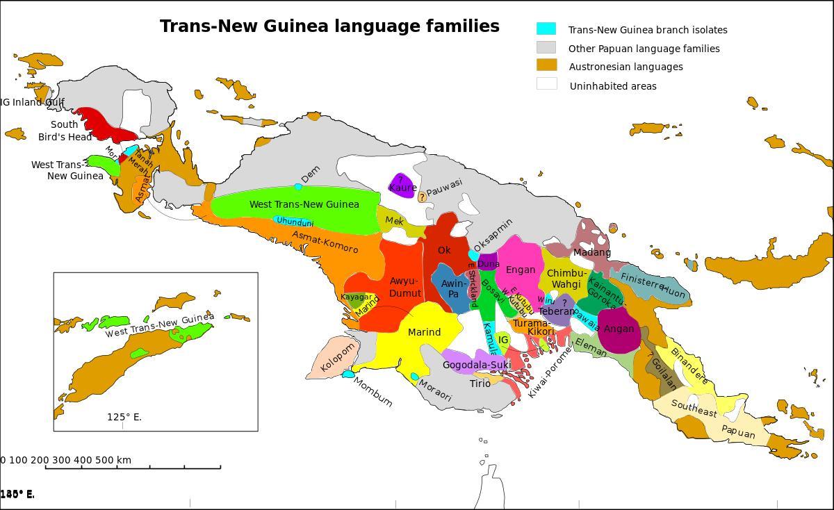 mapa papua new guinea hizkuntza